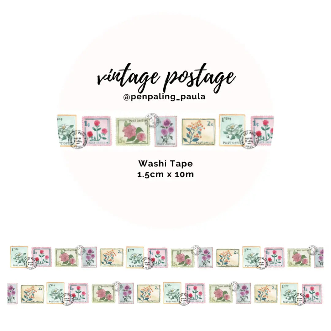 Vintage Postage Washi Tape