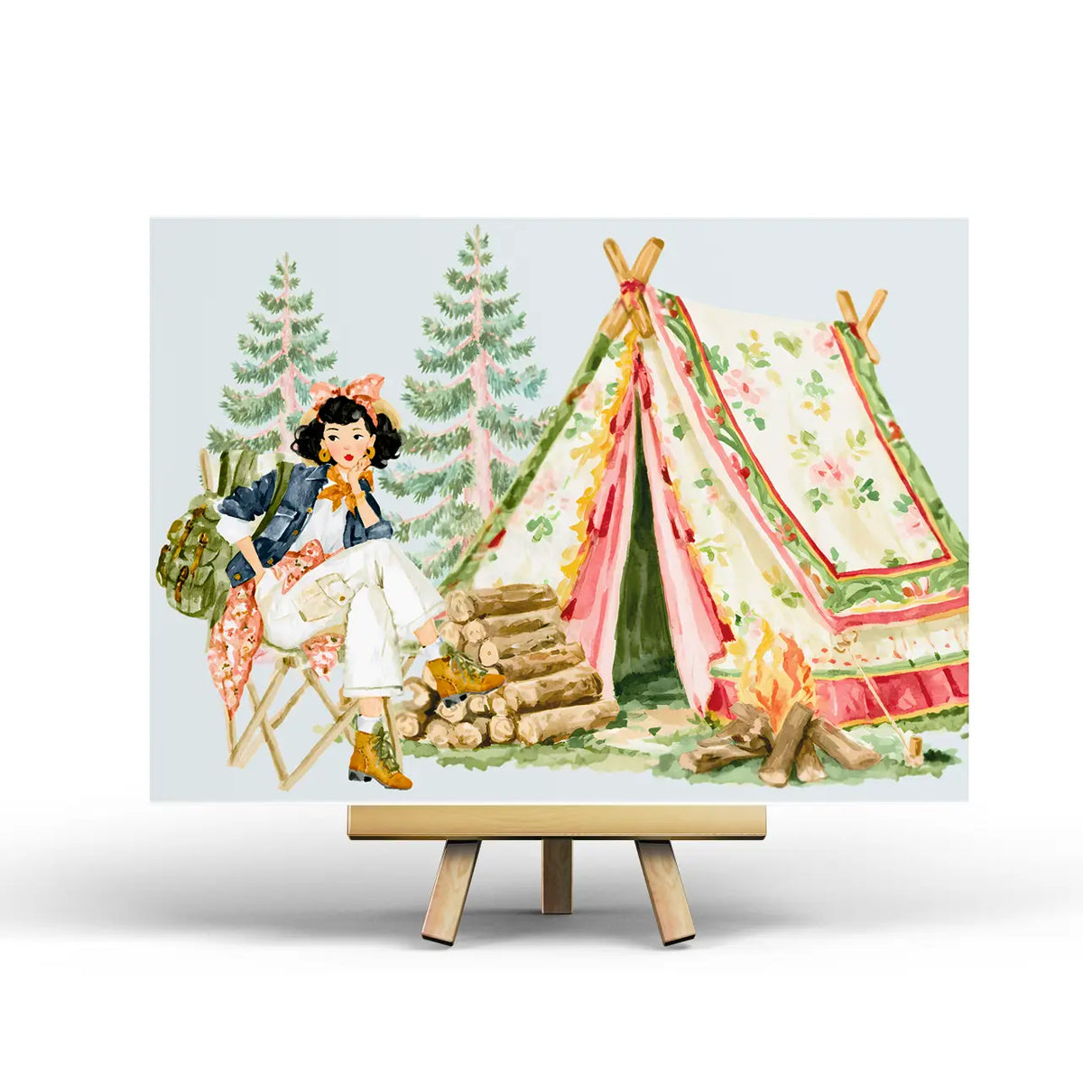 Camping Postcard
