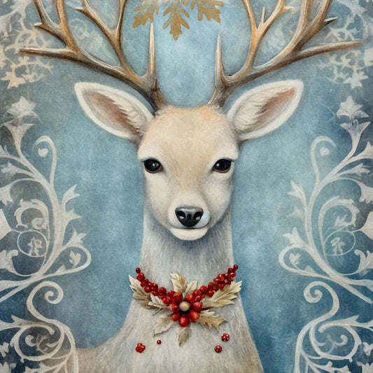 Christmas Animals Deer Postcard