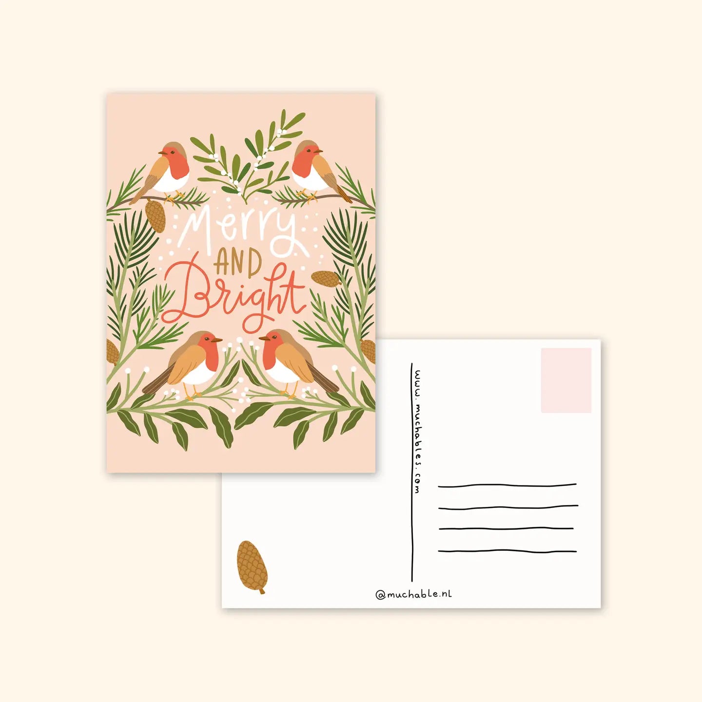 Merry and Bright Postcard