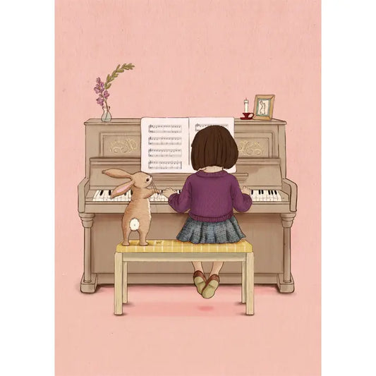 Belle & Boo Postcard "Piano"
