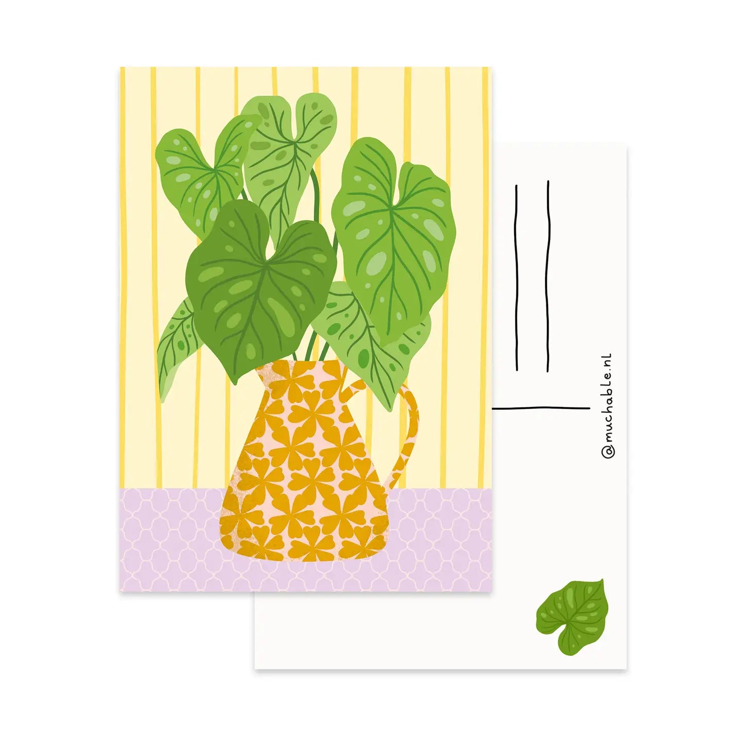 Plant in Gold Vase Postcard