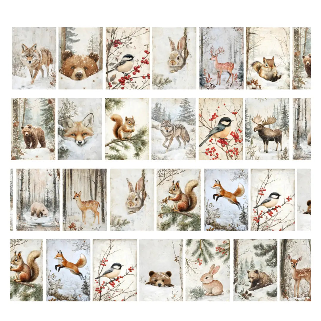 Winter Woodland PET Tape PRE-CUT