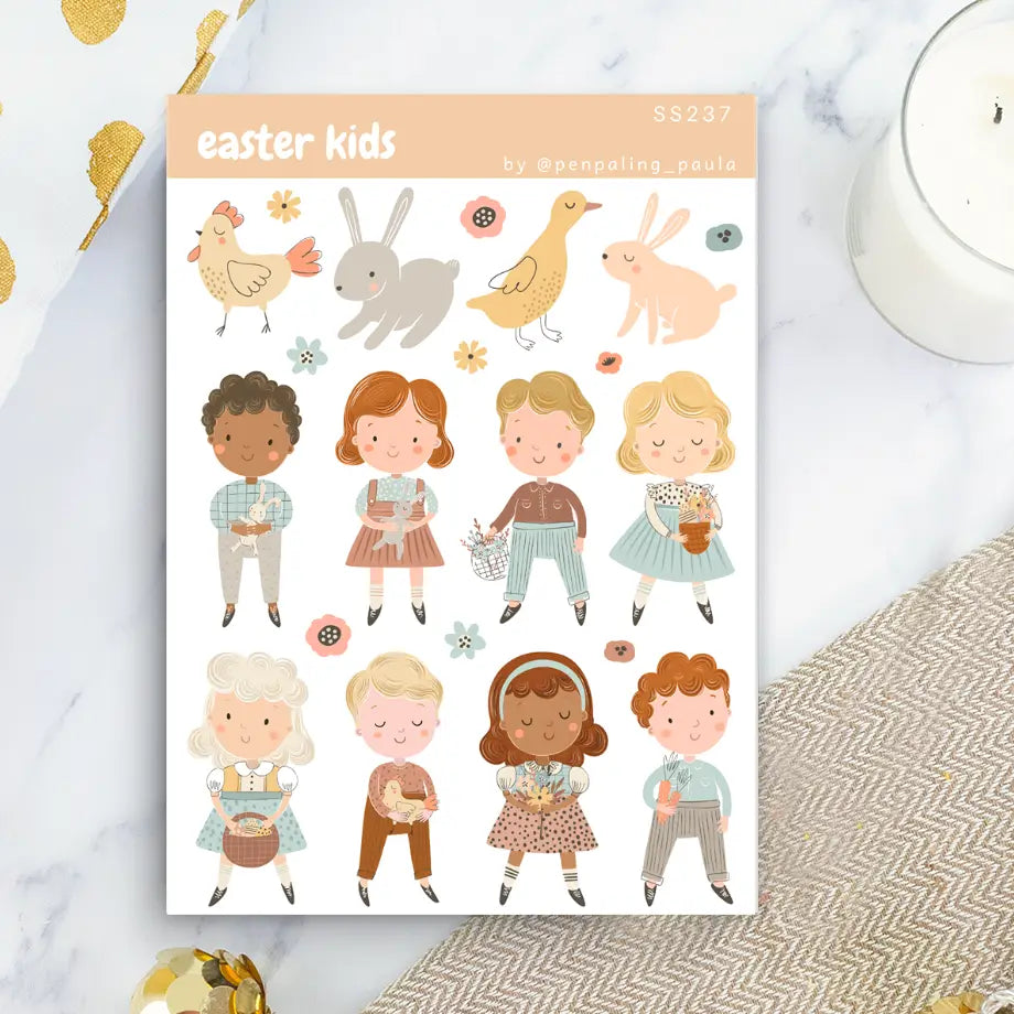 Easter Kids Sticker Sheet