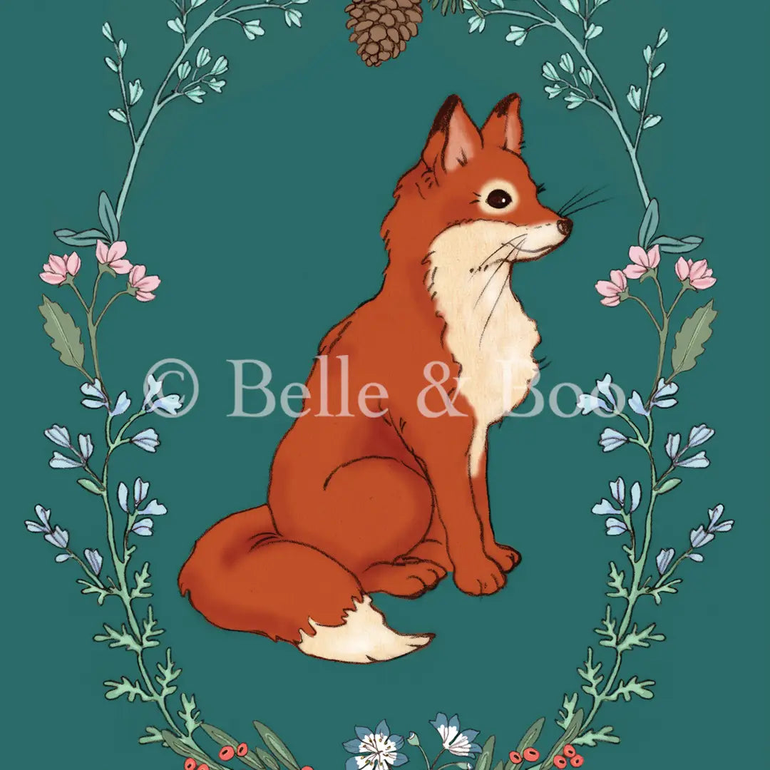 Belle & Boo Postcard "Midnight Fox"