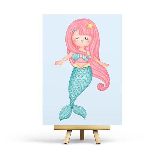 Pink Mermaid Postcard