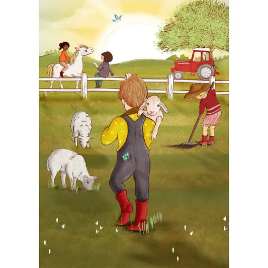 Belle & Boo Postcard "In the Paddock"