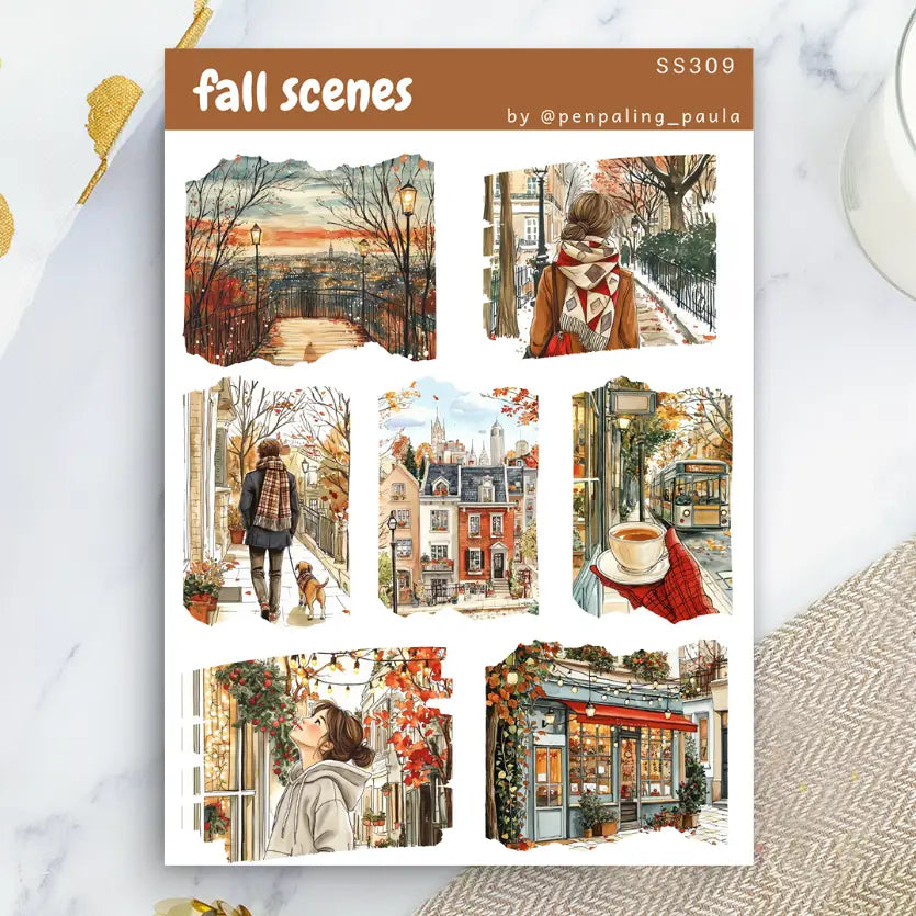 Fall Scenes Sticker Sheet