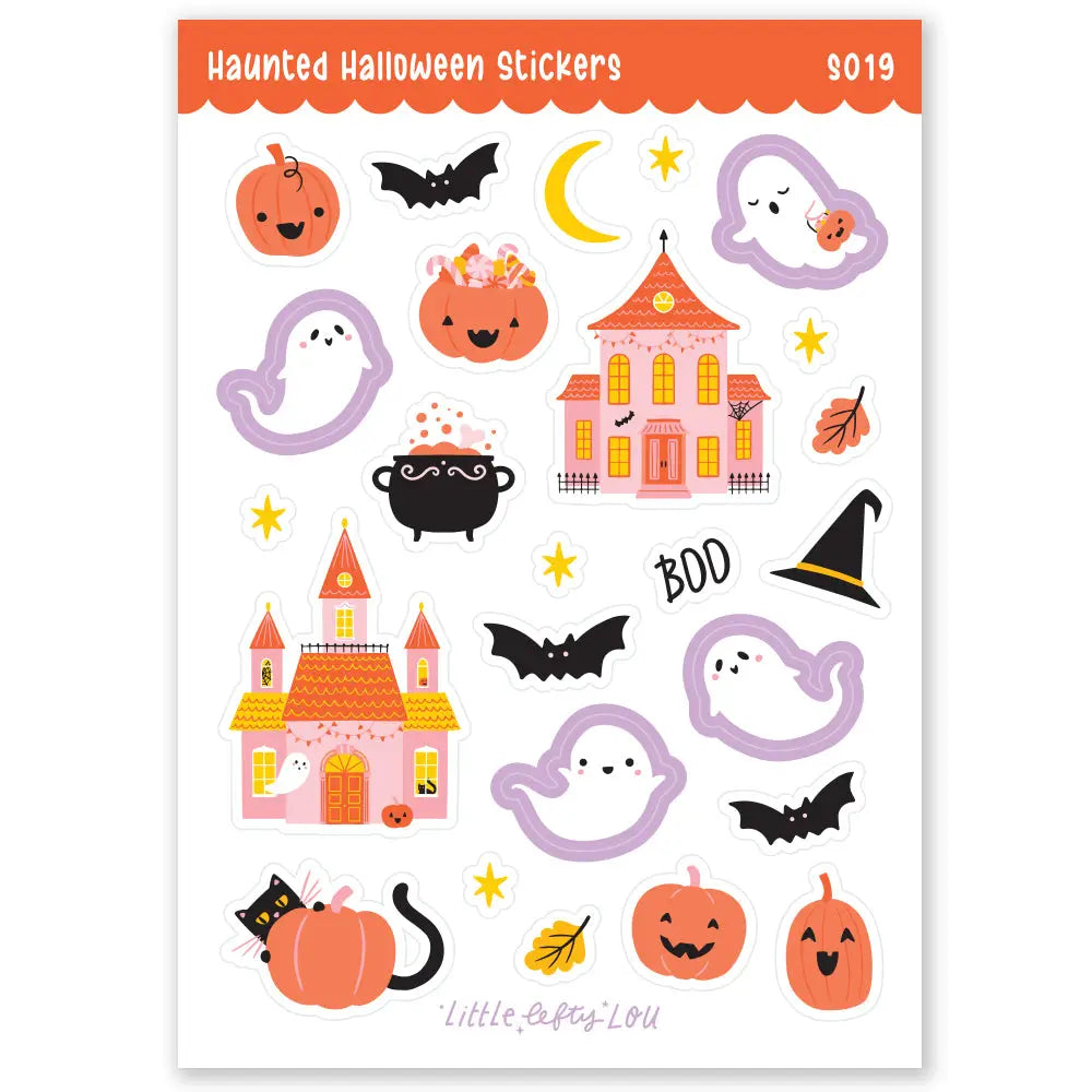 Haunted Halloween Sticker Sheet