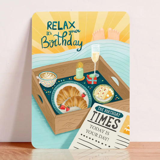 Relax It's Your Birthday Postcard