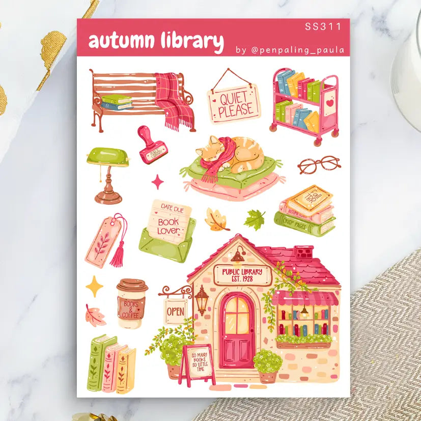 Autumn Library Sticker Sheet