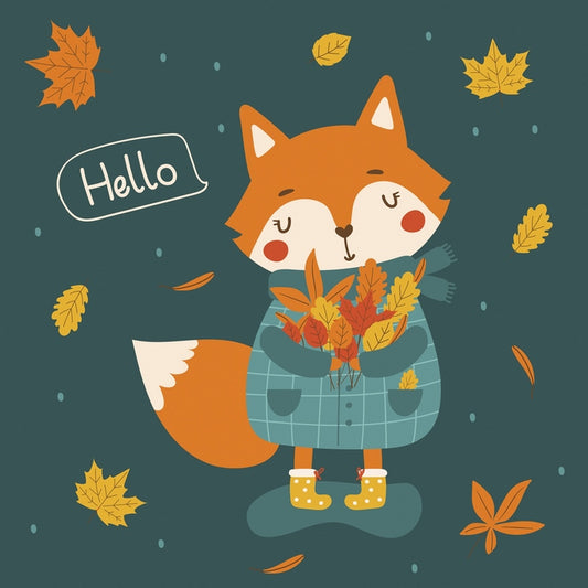 Cozy Fox Postcard