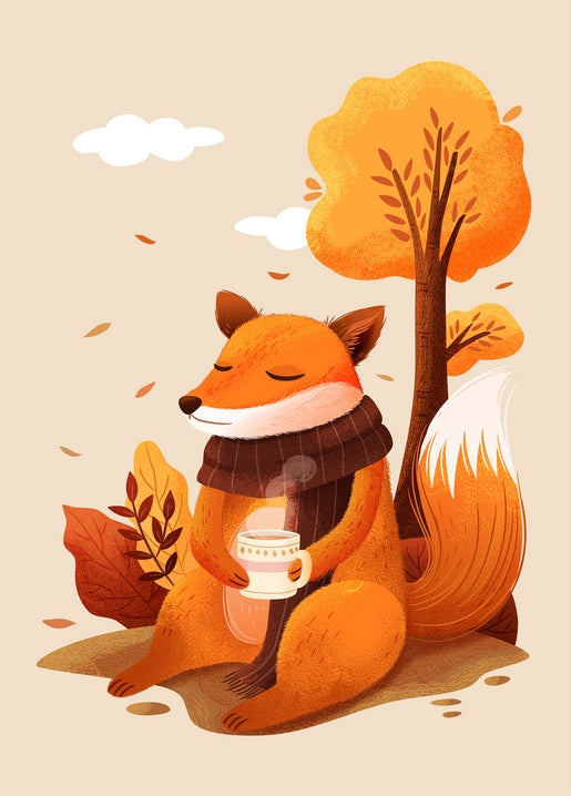 Autumn Fox Postcard
