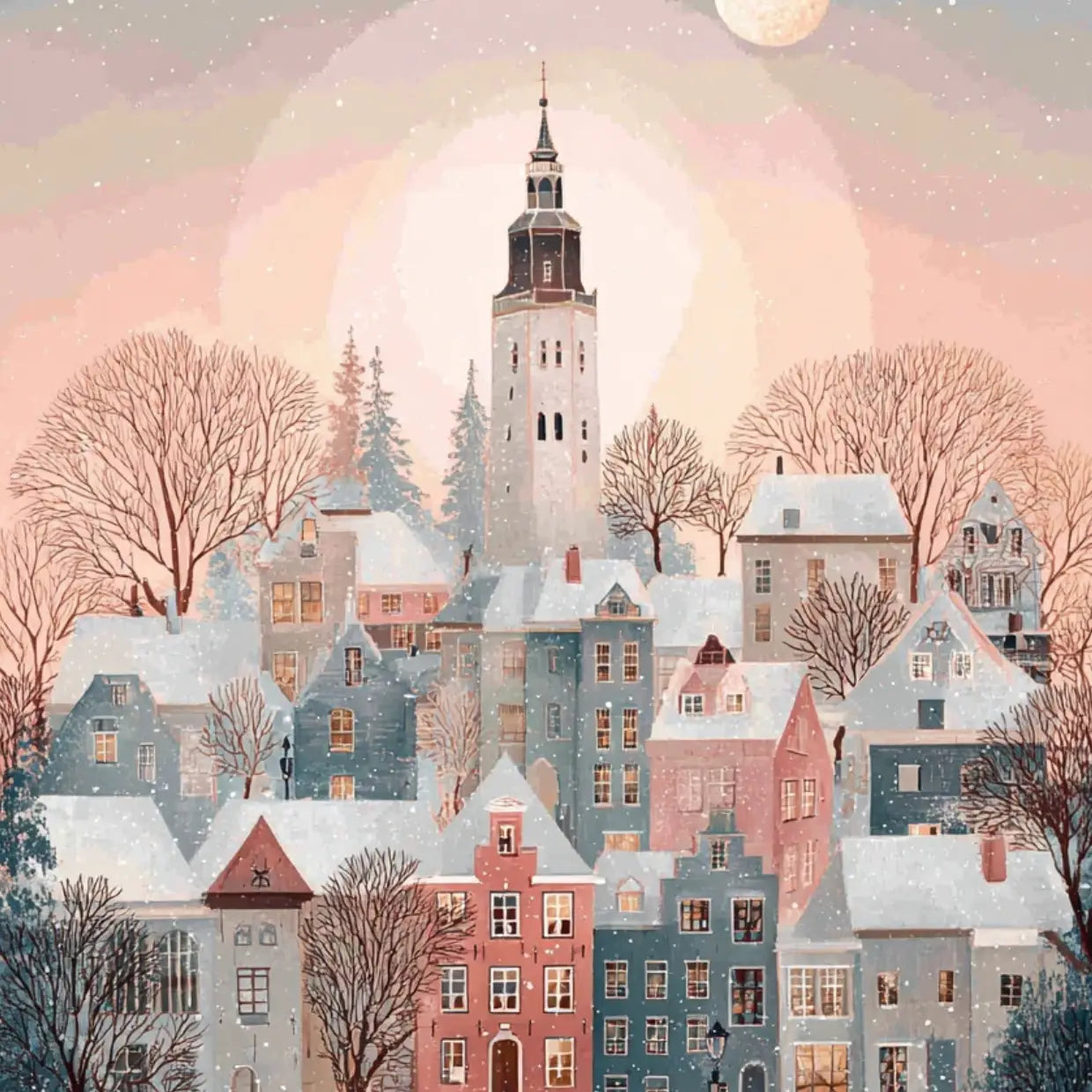 Christmas Village No. 9 Postcard