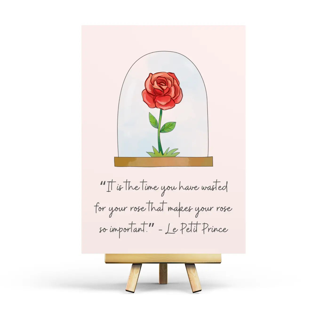Little Prince Rose Postcard