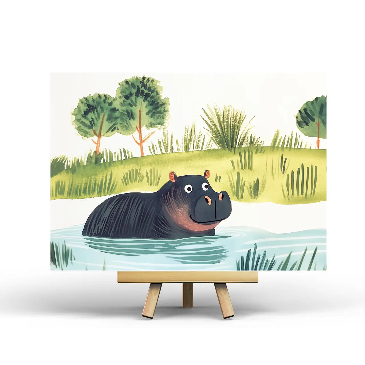 Hippo Postcard