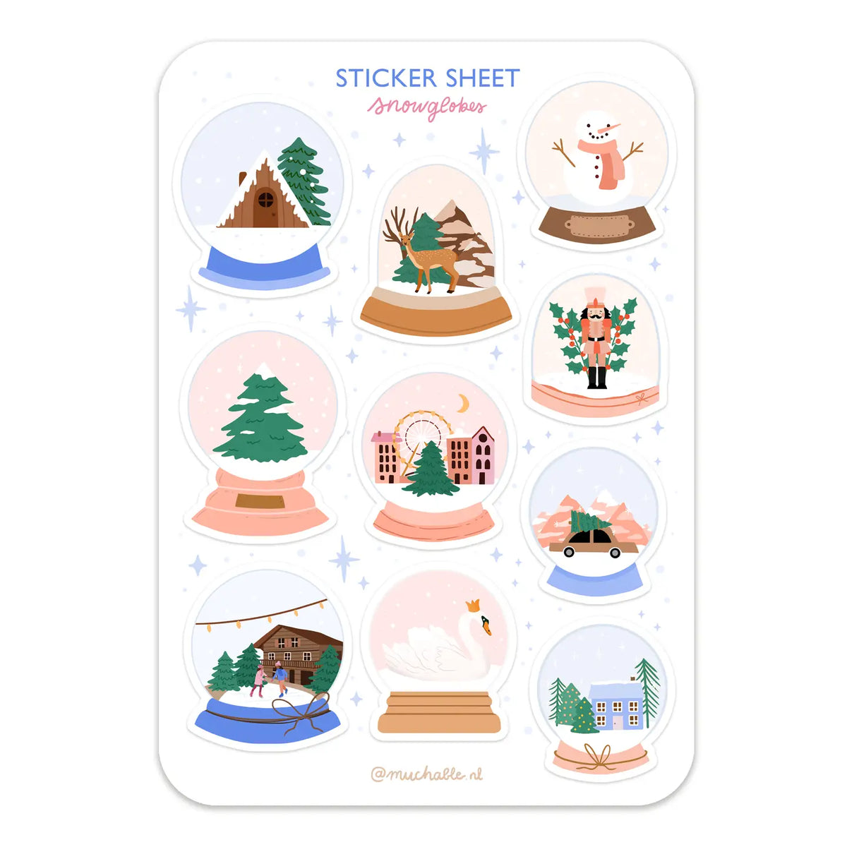 Snowglobes Sticker Sheet