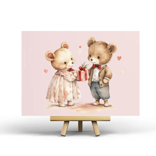Valentine's Bears Postcard