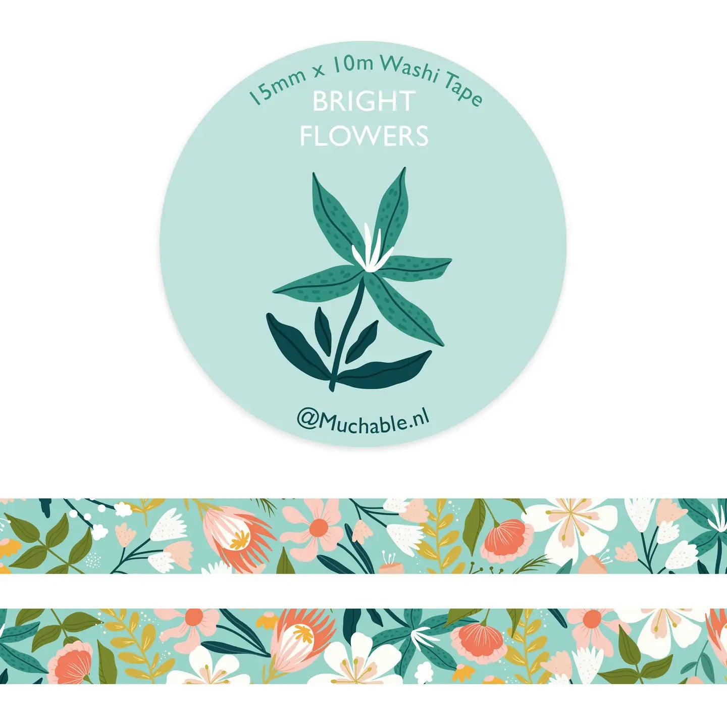 Bright Flowers Washi Tape