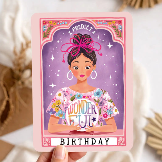 Fortune Teller Birthday Postcard
