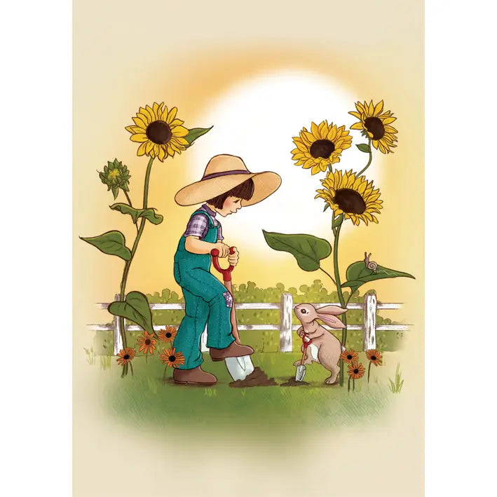 Belle & Boo Postcard "Havesting Sunshine"
