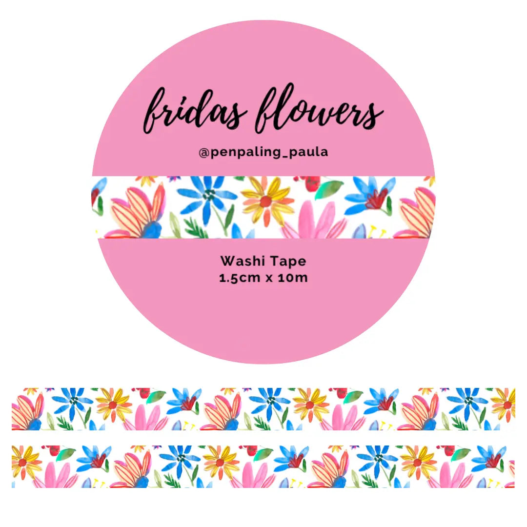 Fridas Flowers Washi Tape