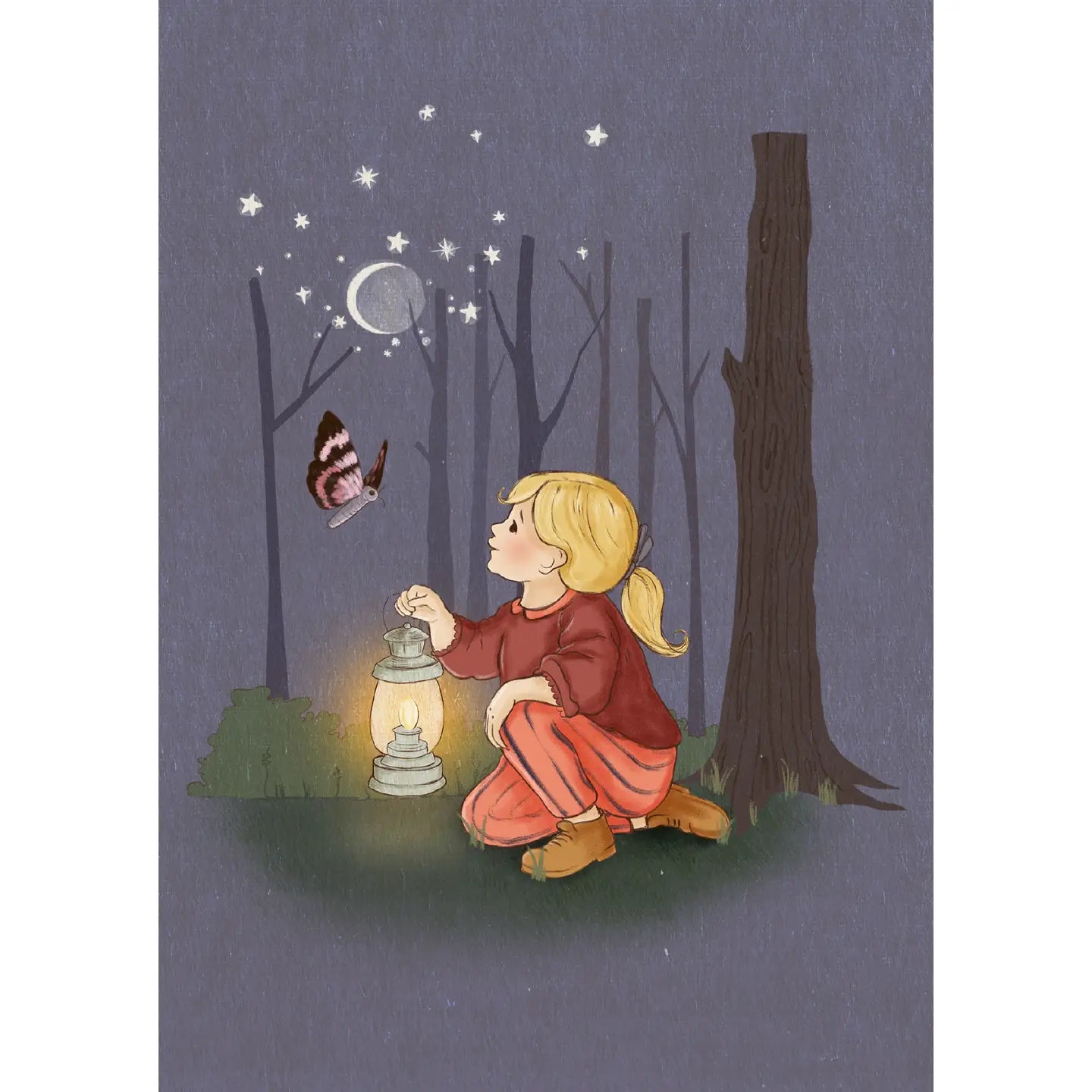 Belle & Boo Postcard "Girl Night Explorer"