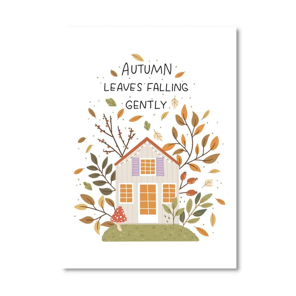 Autumn Leaves are Falling Postcard