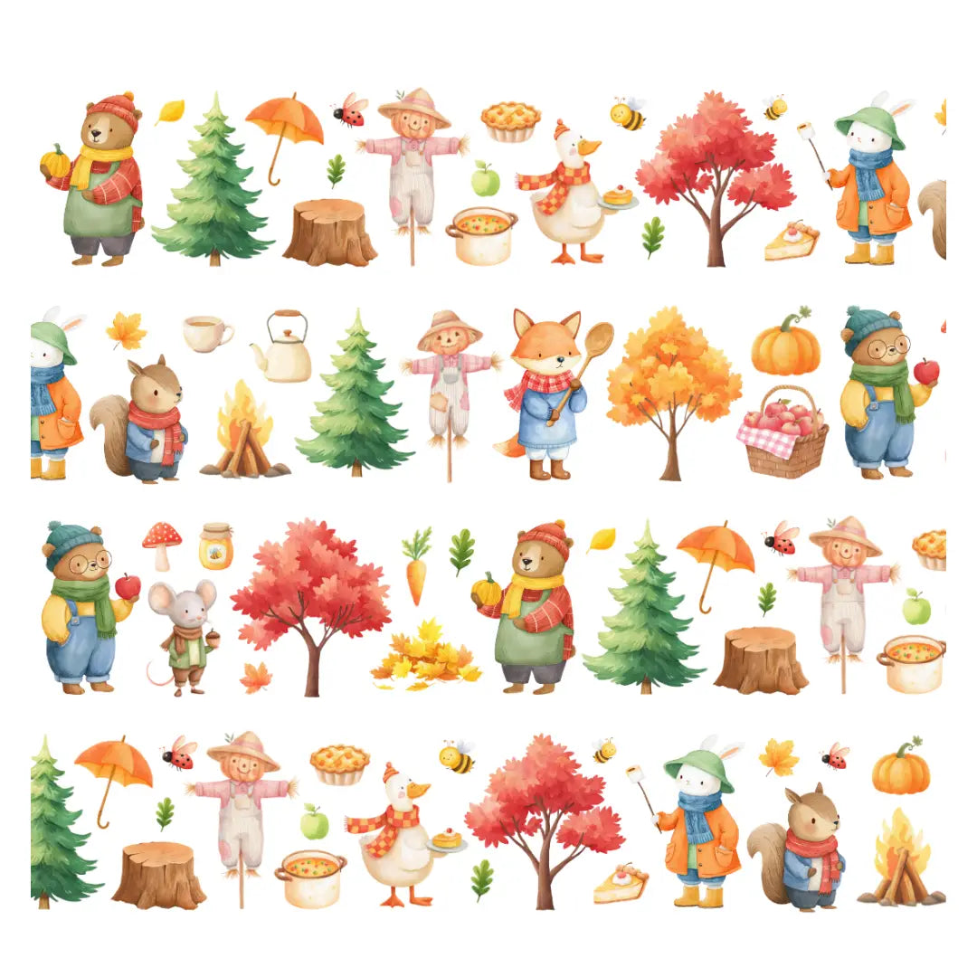 Autumn Creatures PET Tape PRE-CUT