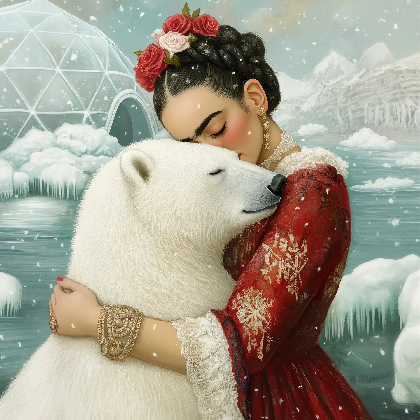 Frida with Polar Bear