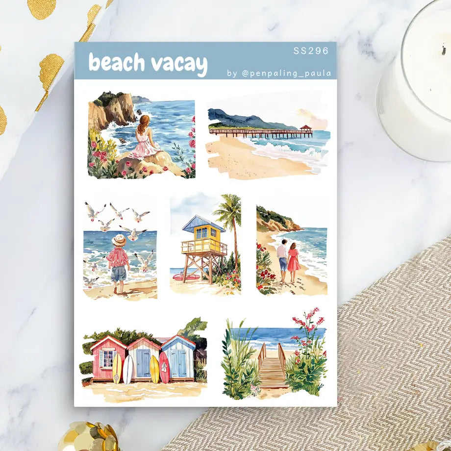 Beach Vacay Sticker Sheet