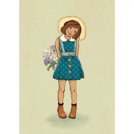 Belle & Boo Postcard "Little Flower Girl"