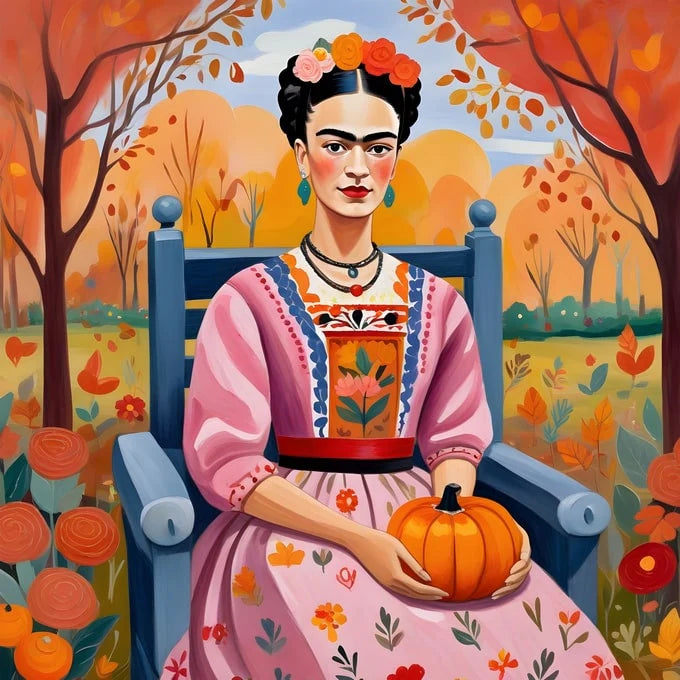 Frida with Pumpkin