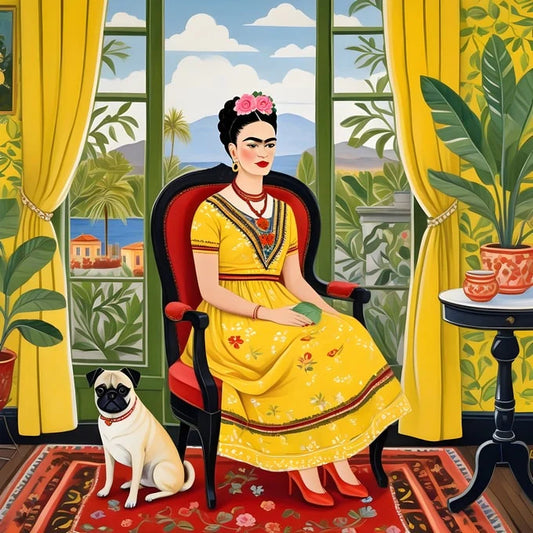 Frida with Pug