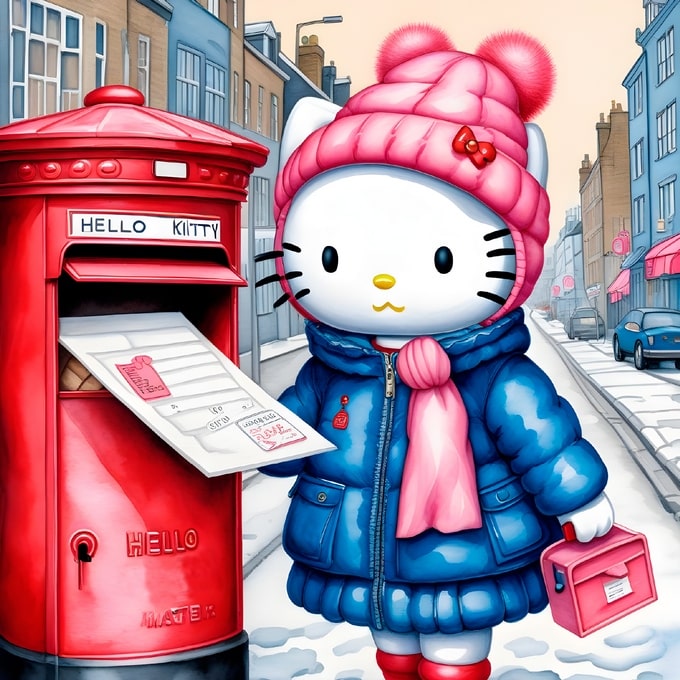 Hello Kitty Snowy Mail Drop