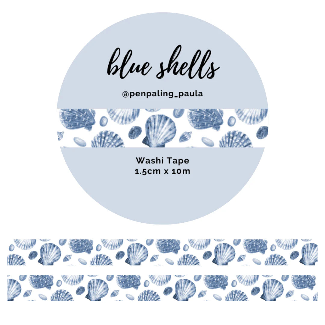 Blue Shells Washi Tape