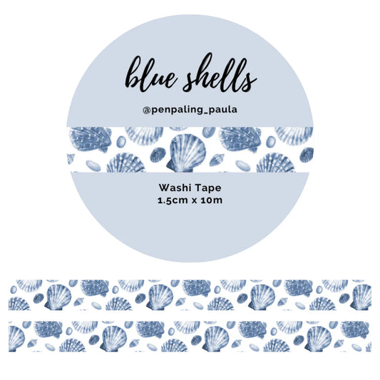 Blue Shells Washi Tape