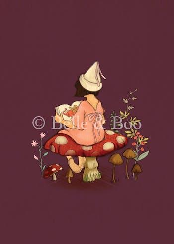 Belle & Boo Postcard "Toadstool Tales"