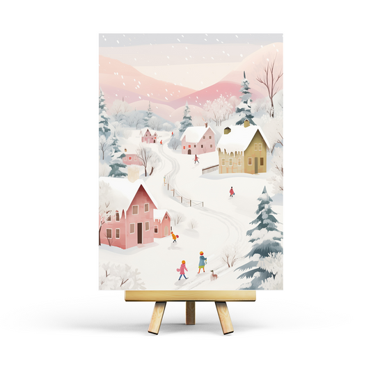 Pink Winter Postcard