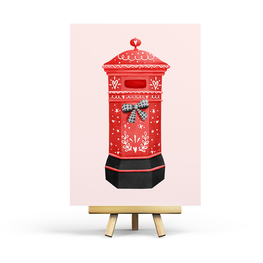 Christmas Mailbox Postcard