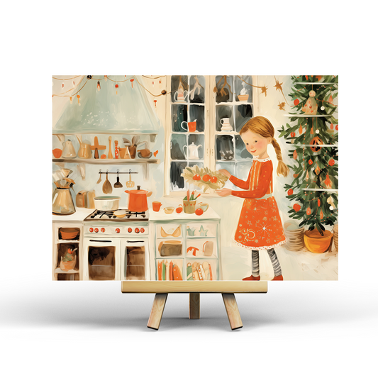 Festive Kitchen Postcard