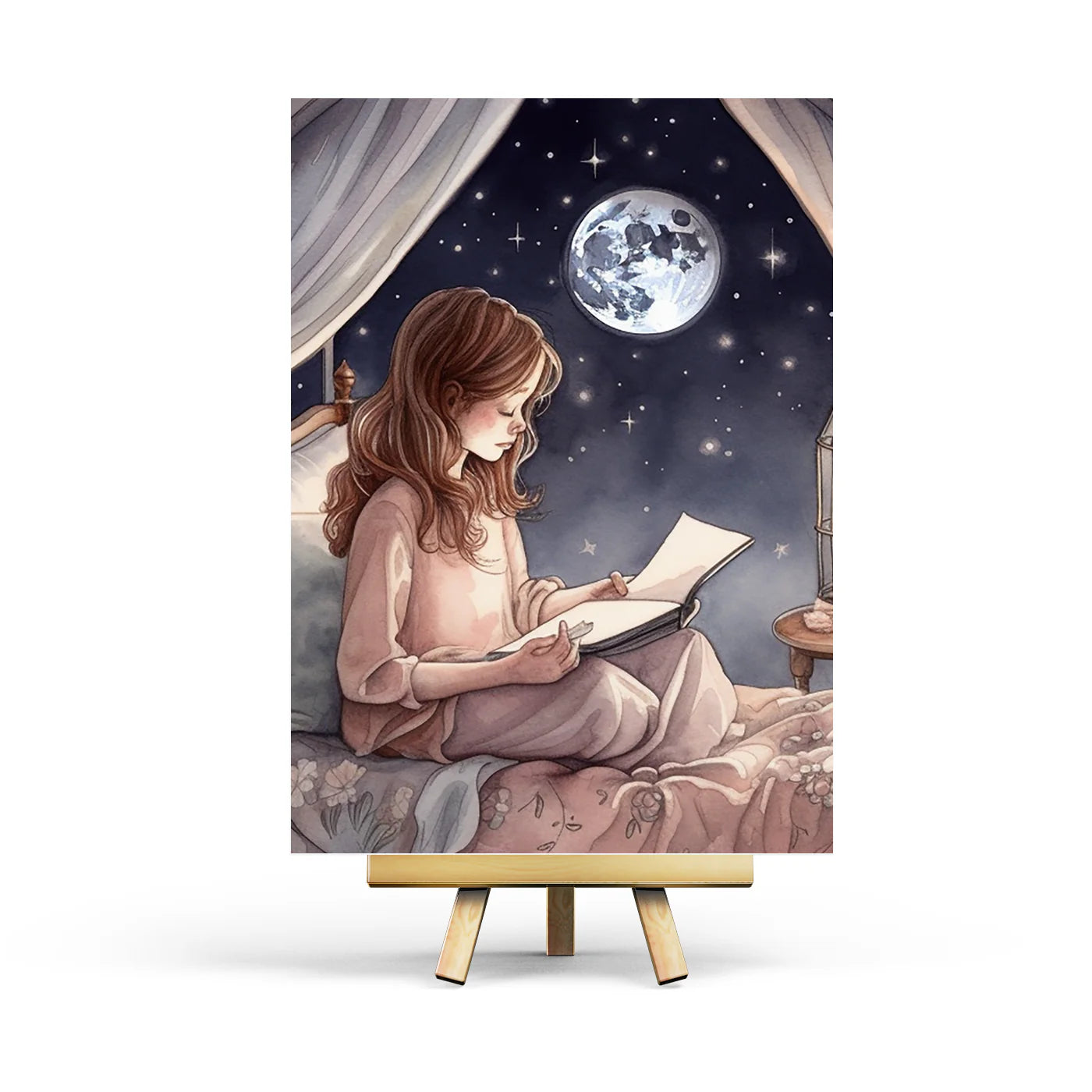 Reading Girl Postcard