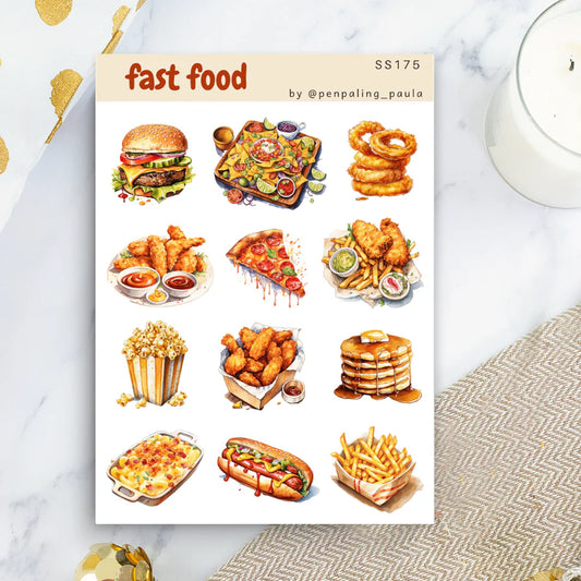 Fast Food Sticker Sheet