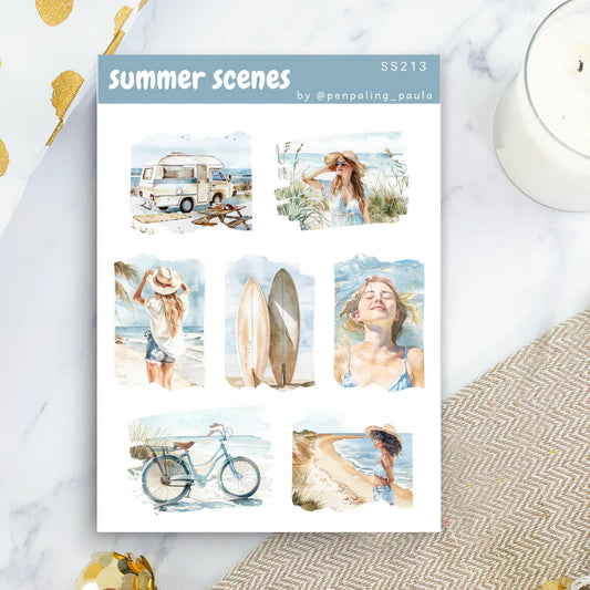 Summer Scenes Sticker Sheet