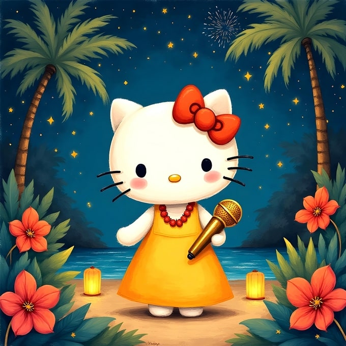 Hello Kitty Sings Karaoke