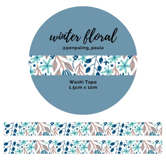 Winter Floral Washi Tape
