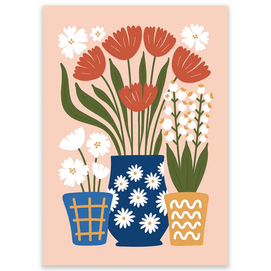 Flower Vases Postcard