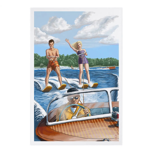 Water Skiing Postcard