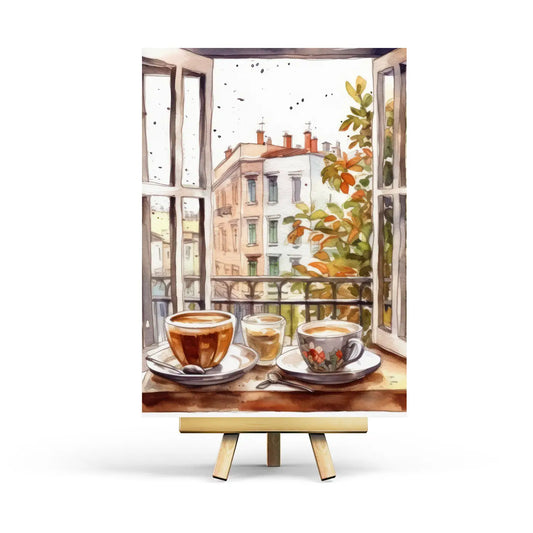 Coffee the Window Postcard
