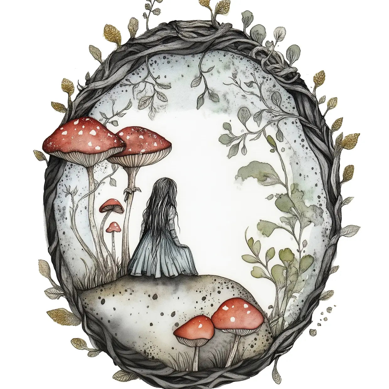Enchanted Mushrooms: Among Toadstools Postcard